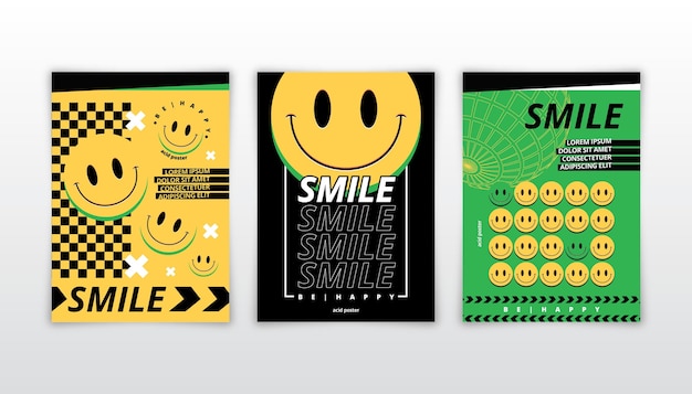 Poster med flad syre-emoji