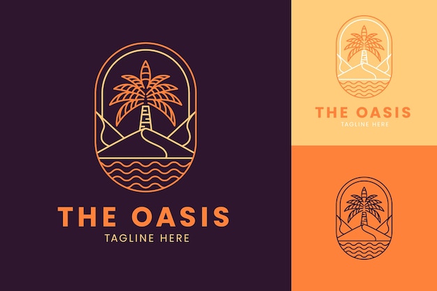 Templat logo oasis yang indah